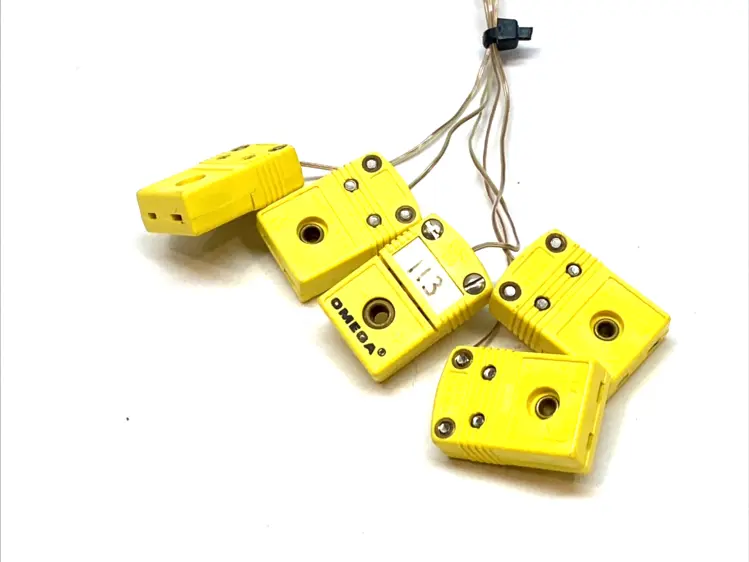 Used OMEGA TYPE K MINI THERMOCOUPLE CONNECTOR FEMALE ANSI PLUG LOT OF 5 Thermocouples | Maverick Industrial Sales #1099678