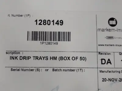 Markem Imaje 1280149 Tray Ink Drip Loc4E41