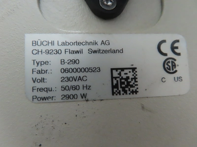 Buchi Mini Spray Dryer, Model B-290, glass chamber