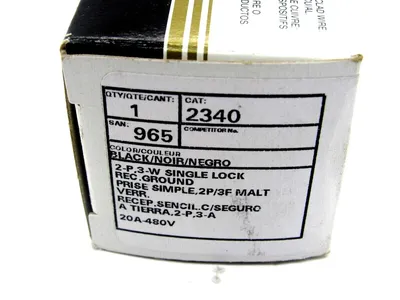 NEW LEVITON 2340 RECEPTACLE 20AMP 480V