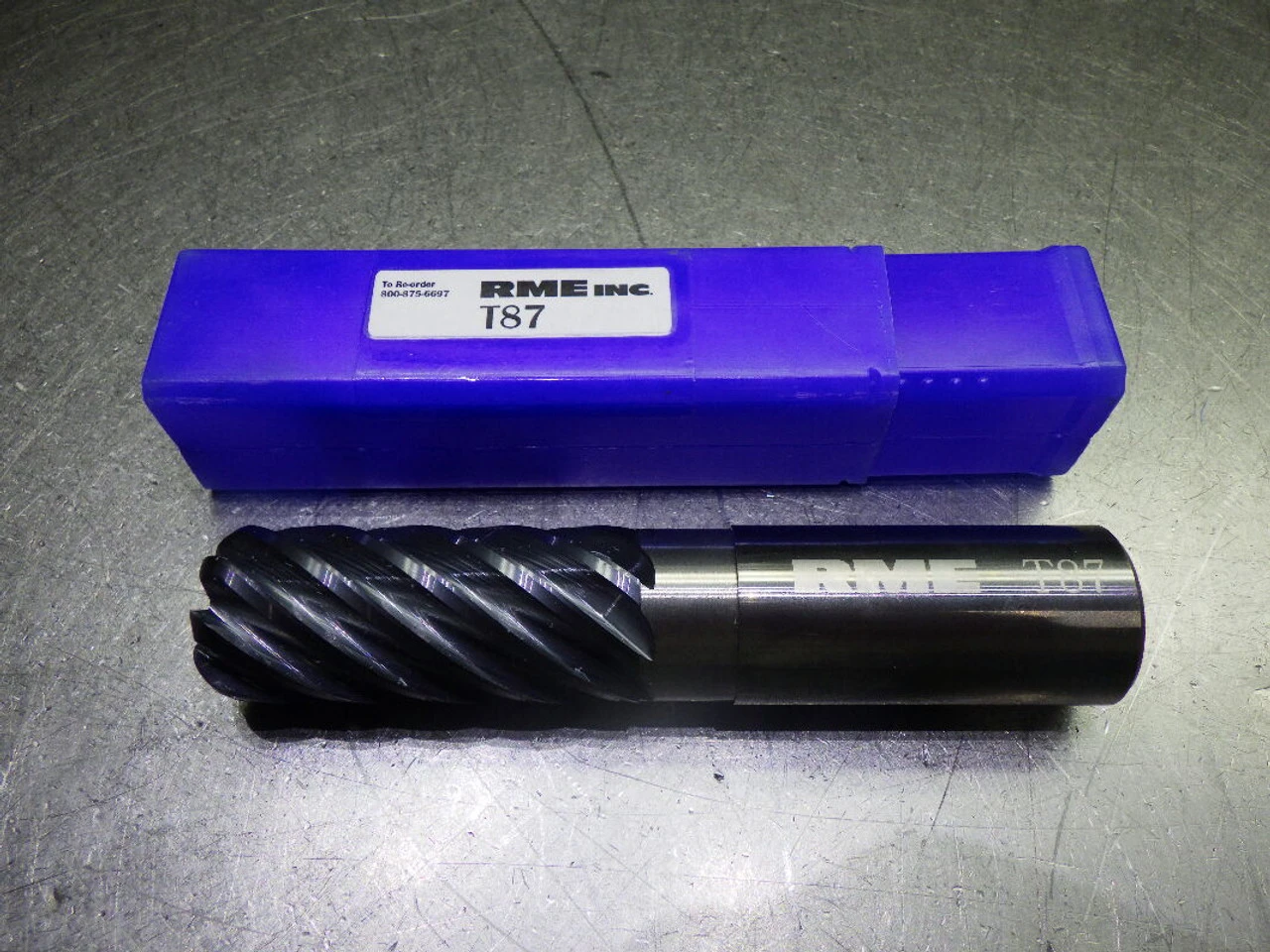 RME Inc 1" 8 Flute Carbide CR Endmill 1" Shank T87 (LOC2003C)