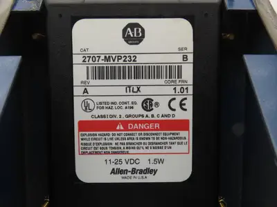 Allen Bradley 2707-MVP232 MicroView Operator Interface Panel Series B