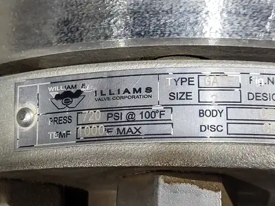 USED WILLIAMS VALVE CORPORATION S30F-62-304