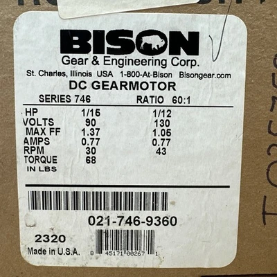 NEW Bison 021-746-9360