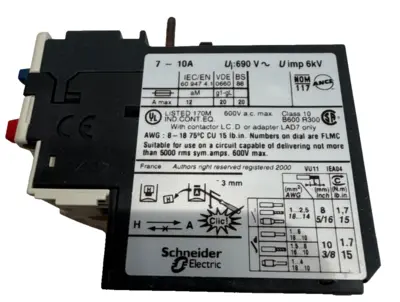 NEW SCHNEIDER ELECTRIC LRD14 OVER LOAD RELAY