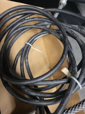 Lot of 3 Industrial Power Outlet Boxes with Cables and Plugs