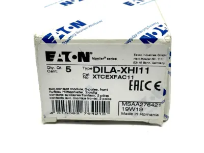 NEW EATON MOTOR CONTROL AUXILIARY CONTACT XTCEXFAC11