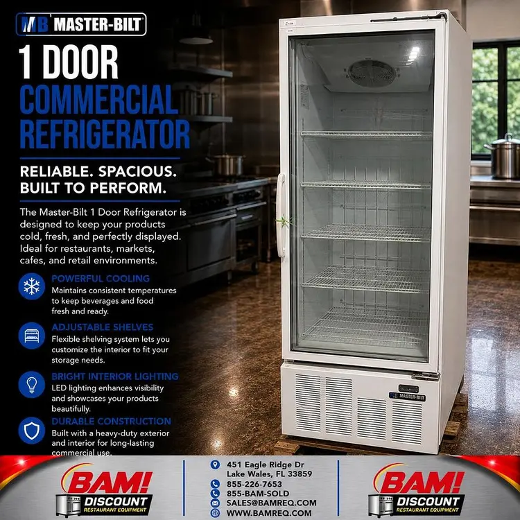 Used MASTER-BILT IM-23GB Display Refrigerators Florida US | BAM Discount Restaurant Equipment #1390534