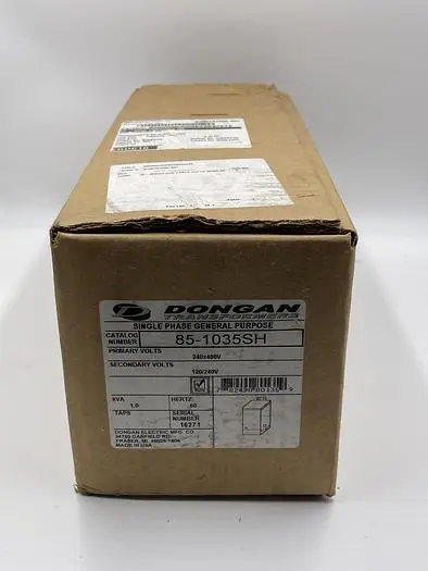 New | in-Stock DONGAN DONGAN 85-1035SH 240X480V, 120X240V 1.0KVA 60 HZ Misc Electrical & Power Parts | ND Industrial Surplus #1215303