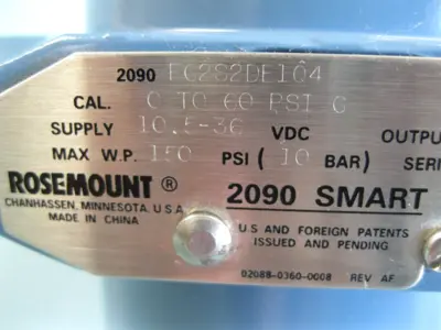 USED Rosemount 2090 FG 2S2DE1Q4