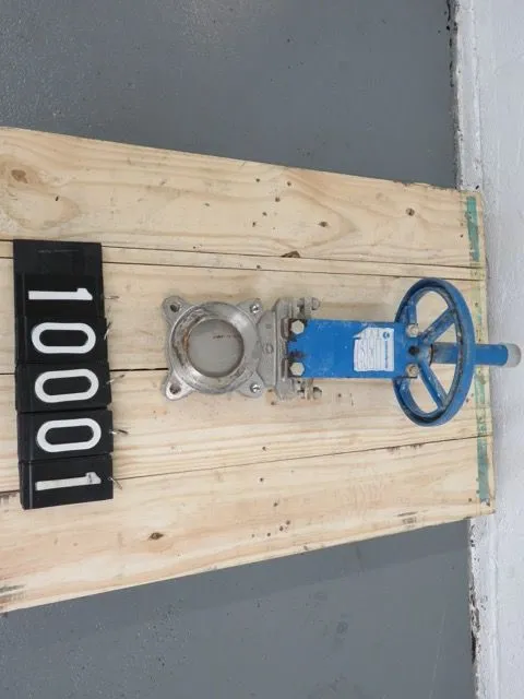 Orbinox  3"-150 knife gate valve, hand wheel operated