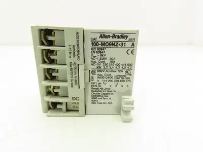 Allen Bradley 100-MO9NZ Motor Starter Contactor Block 20Amp 600V 3 Pole Lot of 6