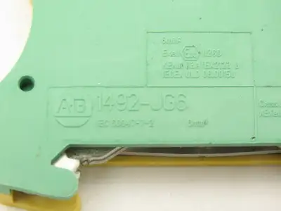 Allen Bradley 1492JG6 6mm² Grounding Terminal Block Green/Yellow Lot of 34