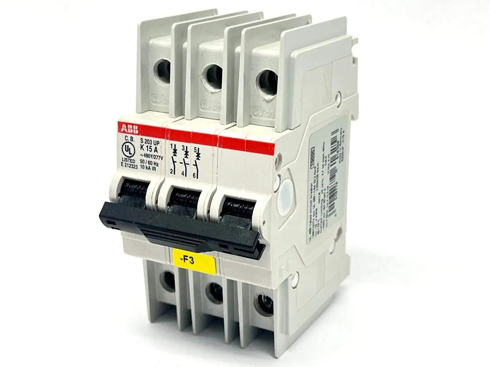 S203UP-K15A | ABB  Circuit Breaker 15A 480Y/277V E212323 - Used