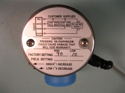 NEW Anderson 1 1/2" Tri-Clamp 100 PSI Sanitary Wired Diaphragm Pressure Gauge E8