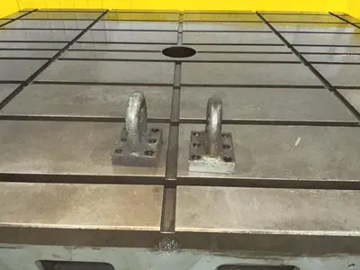96" X 120" GIDDINGS & LEWIS T SLOT POWERED AIR LIFT ROTARY TABLE: STOCK #22066