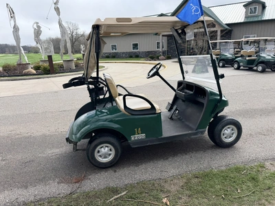 (1) 2015 E-Z-Go golf cart with a Kawasaki gas engine, includes Club canopy and ball washer, fold-dow...