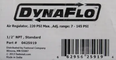 NEW DYNAFLO R15934 PNEUMATIC REGULATOR 1/2" 7-140PSI