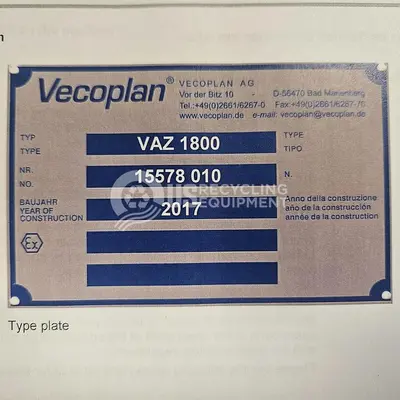 Used 2017 VECOPLAN VAZ 1800 SHREDDER Shredders Washington US | US Recycling Equipment #1371366