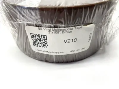 NEW CREATIVE SAFETY SUPPLY BROWN MULTIPURPOSE 5S TAPE 2" X 108' LOT OF 2