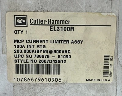 NEW CUTLER HAMMER EL3100R