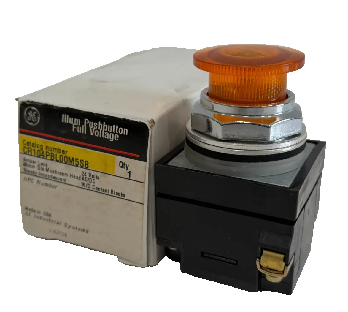 NEW GENERAL ELECTRIC CR104PBL00M5S8 24 V PUSH BUTTON