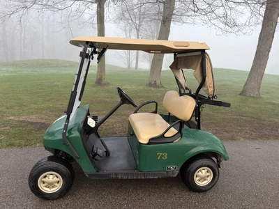 (1) 2019 E-Z-Go EFI golf cart with a Kawasaki gas engine, model 657061G01, includes canopy, fold-dow...