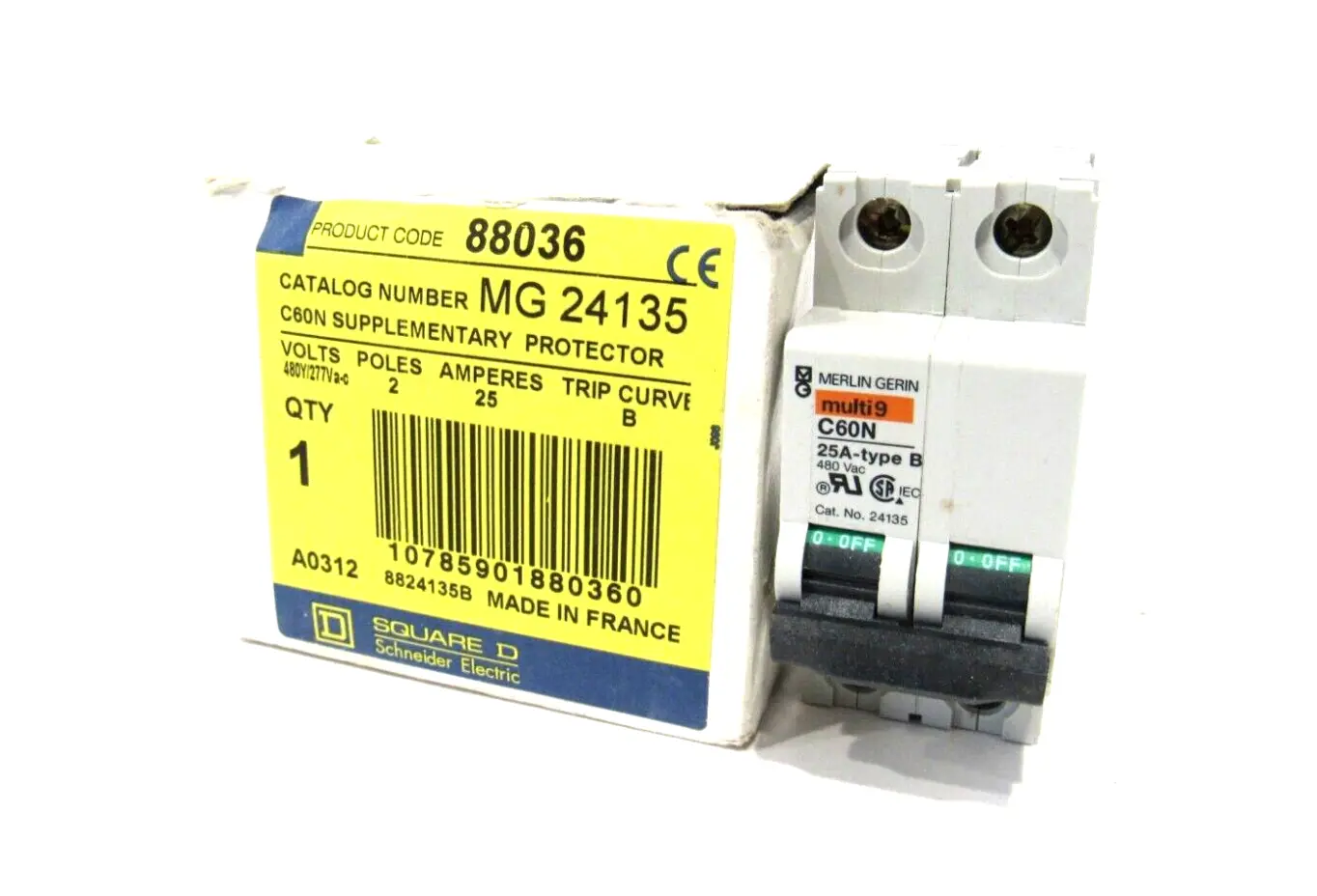 NEW SQUARE D MG24135 SUPPLEMENTARY PROTECTOR