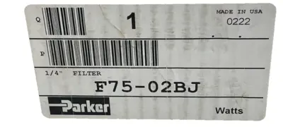 NEW PARKER F75-02BJ 1/4" FILTER F7502BJ