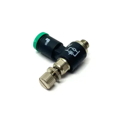 USED PARKER MINIATURE FLOW-CONTROL FITTING 10-32 THREAD 5/32" TUBE