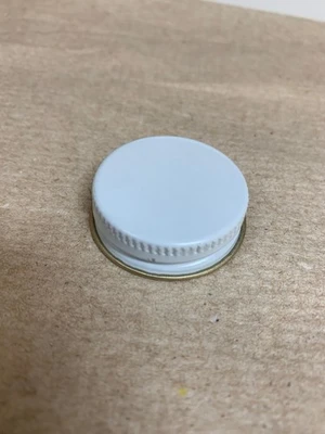 Pill Bottle Cap for Medications Tecnocap #6544022 3mm White/Gold Metal Cap