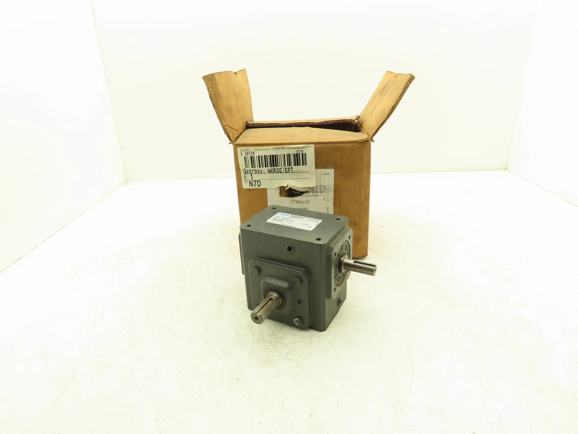Morse Raider 154UL20 Worm Gearbox 20:1 Reducer .64Hp 87.5rpm 3/4" LH Output