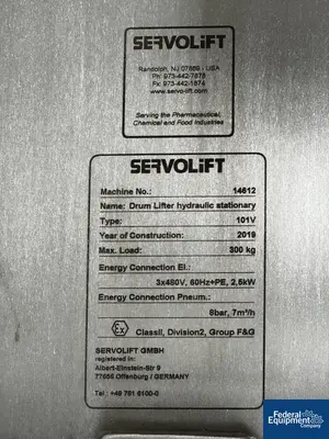 NEW Servolift Servolift Drum Lifter, S/S, 300KG