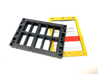 USED ICOTEK CABLE ENTRY PLATE TRANSIT SYSTEM FRAME, KEL 24/20 MT SCHWARZ