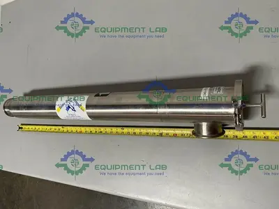 USED SANI-MATIC STAINLESS STEEL ANGLE-LINE END INLET STANDARD FLOW LONG 36” WEDGEWIRE