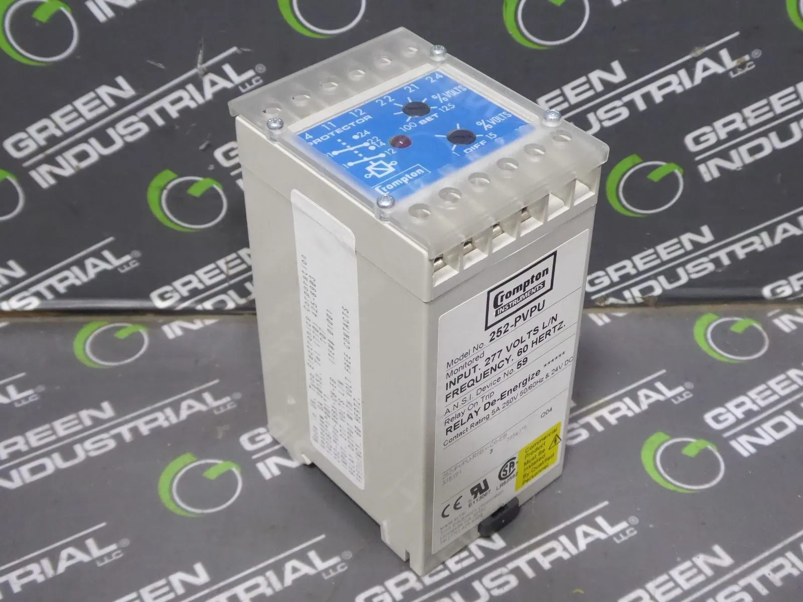 Crompton Instruments 252-PVPU Protector Trip Relay Used