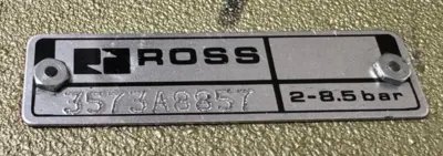 USED ROSS CONTROLS 3573A8857 SOLENOID AIR VALVE 2-8.5bar RC039-93USW