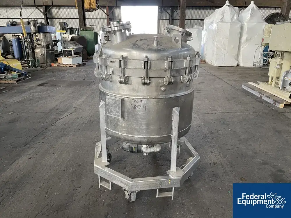 USED Brighton 100 Gal Brighton Jacketed Receiver, 316L S/S, 50/50#