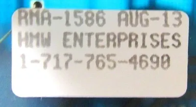 NEW HMW ENTERPRISES RMA-1586 CIRCUIT BOARD A139405 A139408-A RMA1586