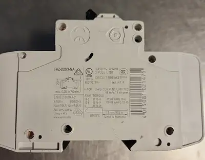 Eaton FAZ-C20/3 xEffect 277/480 V 20A (BIN 354)