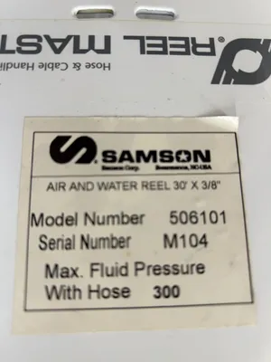 Samson 506 101 - Single Arm Hose Reel 30ft - 300 Psi- 3/8in NPT