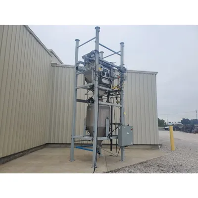 Used 2.5 Ton Dynamic Air BulkBuster Bulk Bag Unloader w/ Conveying Transporter