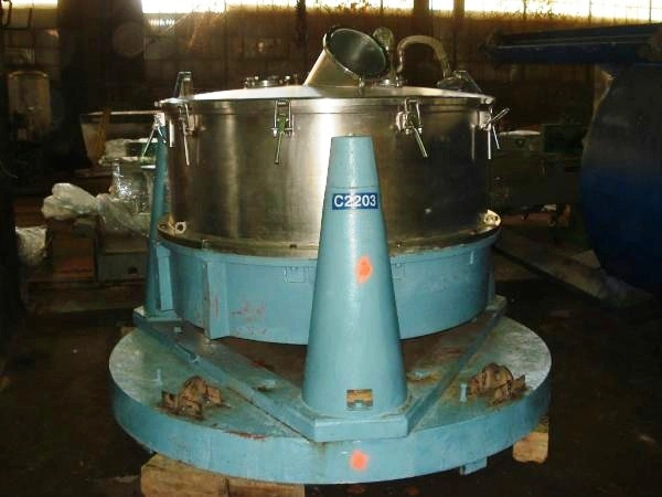 Sharples 60 x 20 perforate basket centrifuge, 316 SS.