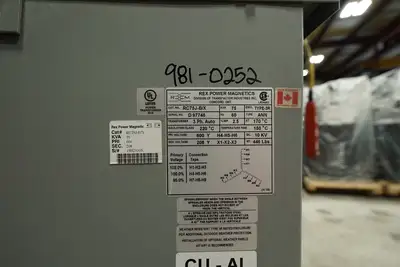 75 KVA - 600Y to 208Y 3 Phase Multi-Tap Auto-Transformer
