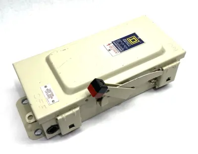USED SCHNEIDER ELECTRIC SQUARE D SAFETY SWITCH, HEAVY DUTY, FUSIBLE, 30A 3-POLE 20HP