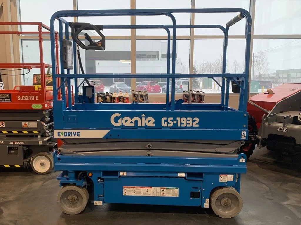 New | in-Stock 2025 GENIE GS-1932 E-DRIVE ELECTRIC SCISSOR LIFT Scissor Lifters Alberta CA | Adcock Equipment #1417625