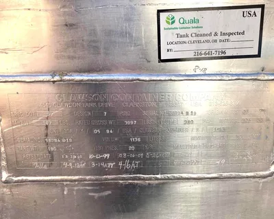 CLAWSON TANK 300 Gallon Stainless Steel Liquid Tote TANKS / KETTLES | EcReCon Inc (3)