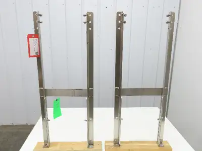 10" Tabletop Conveyor Stainless Leg Support H-Stand 35"-45" Adj Height Set of 2