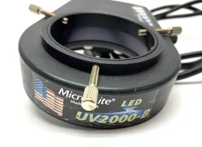 USED O.C. WHITE MICRO-LITE ULTRAVIOLET LED RING ILLUMINATOR