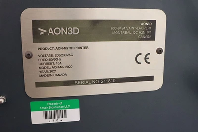 Used 2021 AON3D AON-M2 2020 3D printer, FDM/FFF New Jersey US | Machinery Values #1548836